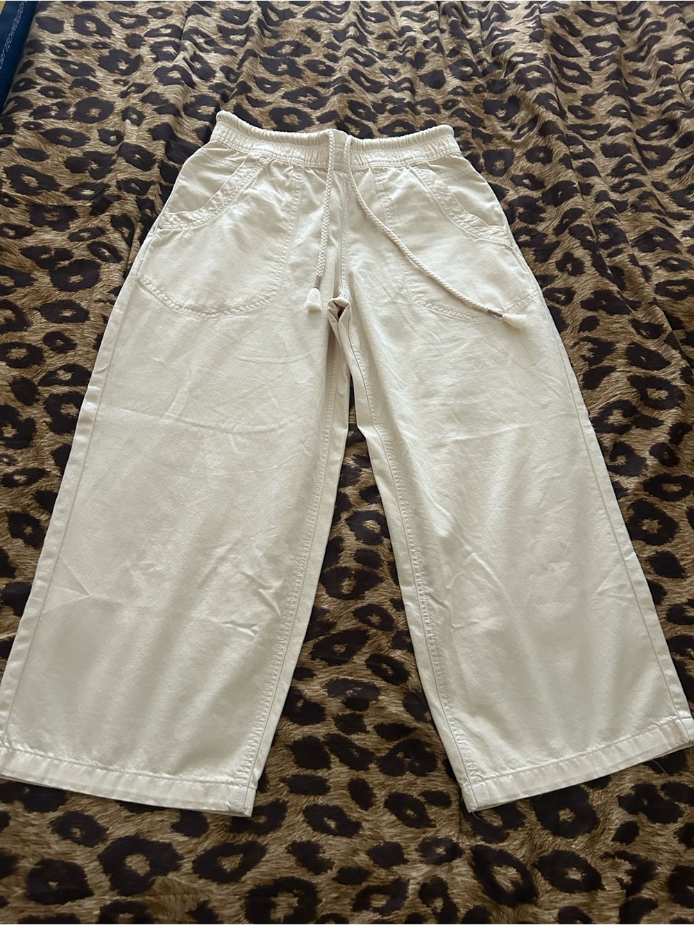 Free People We The Free Ivory Wide Leg Pull-On Pants XS NWOT